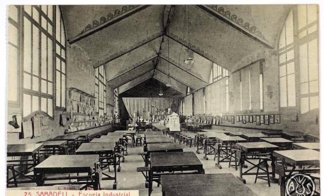 [25- Sabadell. Escuela Industrial. Sala de dibujo]