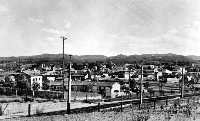 Vistes de Sant Cugat del Vallès des del Colomer. 