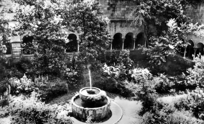 Jardins del claustre del monestir, de Sant Cugat del Vallès. 