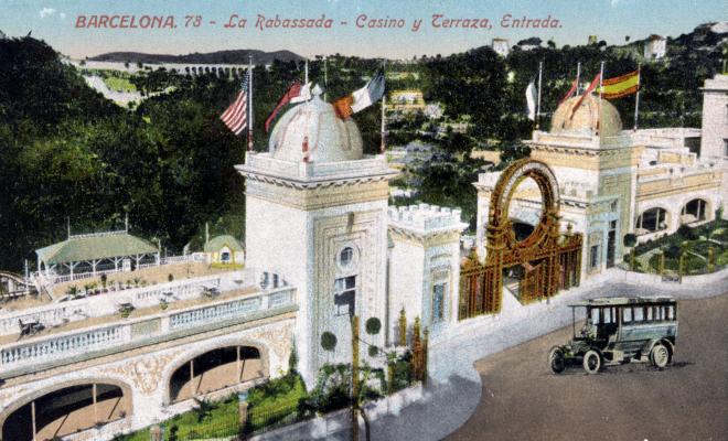 Barcelona. 78. La Rabassada. Casino  y Terraza, Entrada.