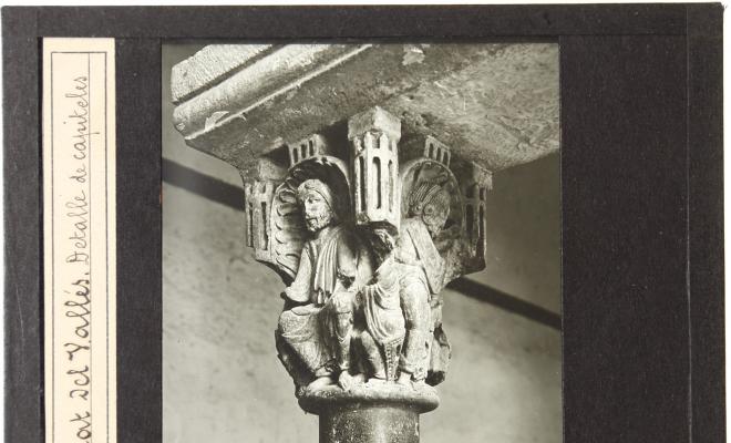 Capitell Traditio legis, Claustre del Monestir de Sant Cugat del Vallès.