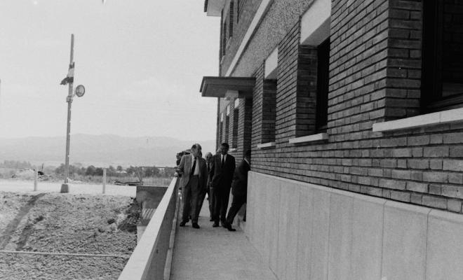 Visita institucional i benedicció de l'estació de ferrocarrils de Sant Joan.