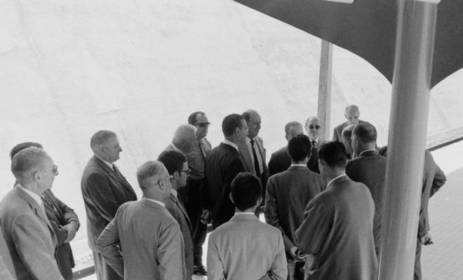 Visita institucional i benedicció de l'estació de ferrocarrils de Sant Joan.