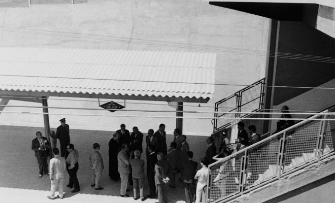 Visita institucional i benedicció de l'estació de ferrocarrils de Sant Joan.