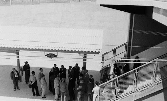 Visita institucional i benedicció de l'estació de ferrocarrils de Sant Joan.