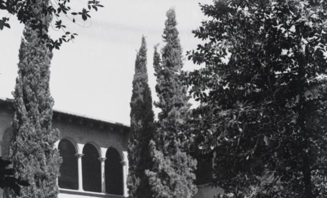 Vistes del Claustre del Monestir de Sant Cugat del Vallès.