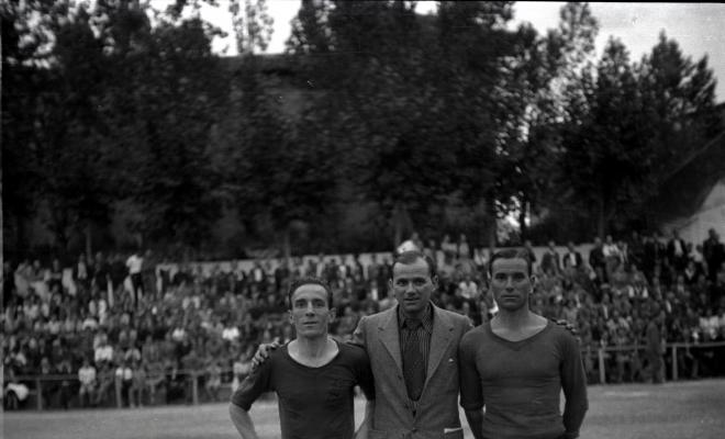 Festa Major. Retrat de jugadors de futbol.