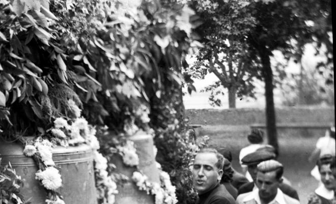 Benedecció de les campanes Severa, Juliana i Semproniana, per reposició de les campanes que durant la Guerra Civil van ser foses per ser convertides en material de guerra. 8 de setembre de 1940.
