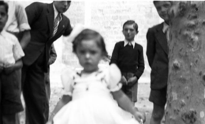 Benedecció de les campanes Severa, Juliana i Semproniana, per reposició de les campanes que durant la Guerra Civil van ser foses per ser convertides en material de guerra. 8 de setembre de 1940.