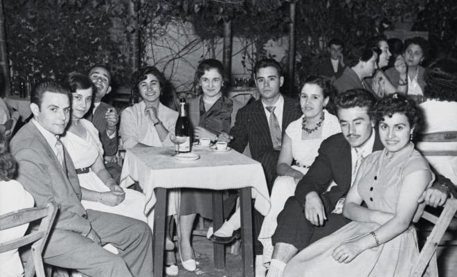 Concert de l'Orfeó Sant Cugat a la Unió. Retrats de grup.