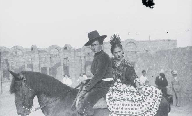 Fira de setembre. Eva i Ramon Sagalés a cavall.