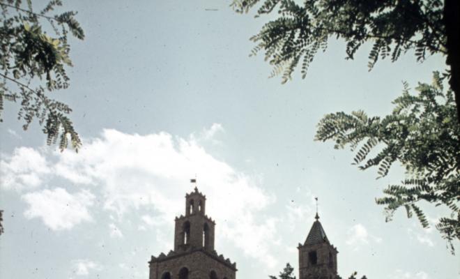 Vistes del monestir de Sant Cugat del Vallès.