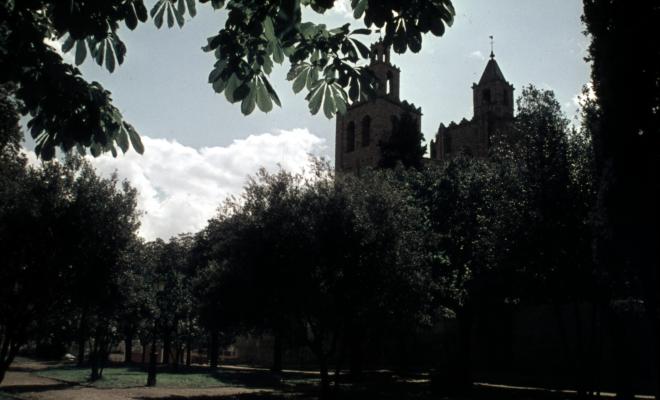 Vistes del monestir de Sant Cugat del Vallès.