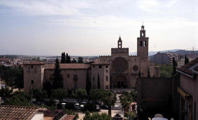 Vistes del monestir de Sant Cugat del Vallès.