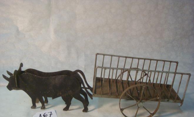 0167-Carreta amb bous metàl·lica