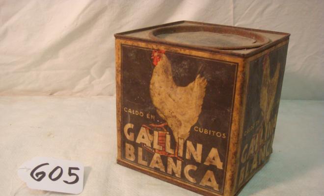 0605-Capsa de llauna cubets Gallina Blanca