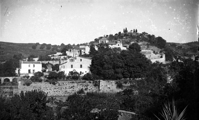 Vista general de Pomar de Dalt des del castell de Gotmar