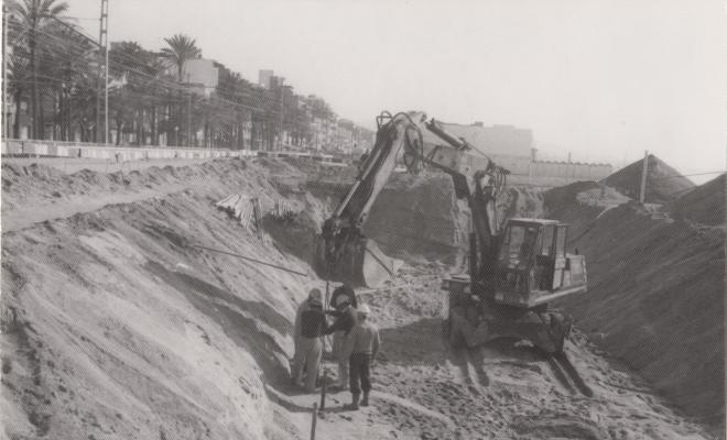 Inici obres col·lector interceptor de Llevant