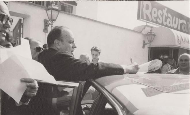 Visita president d'AP, Manuel Fraga Iribarne