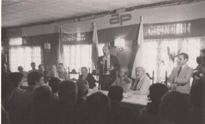 Visita president d'AP, Manuel Fraga Iribarne