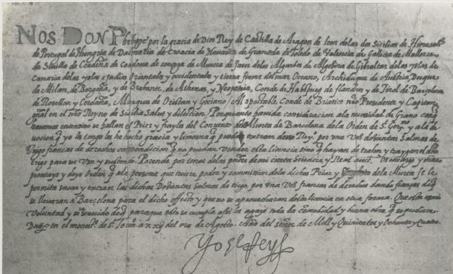 Sant Jeroni de la Murtra. Document