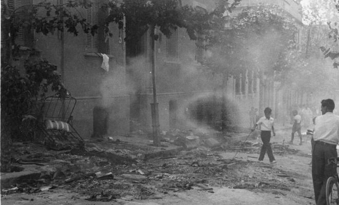 Crònica gràfica; Incendis edificis religiosos: Escola i convent de les franciscanes