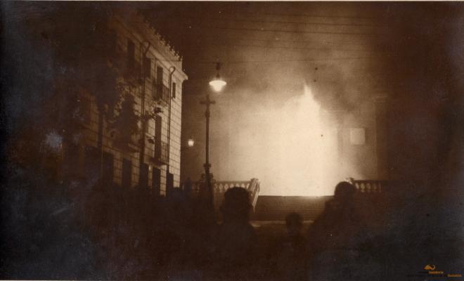 Crònica gràfica; Incendis edificis religiosos: Església de Santa Maria