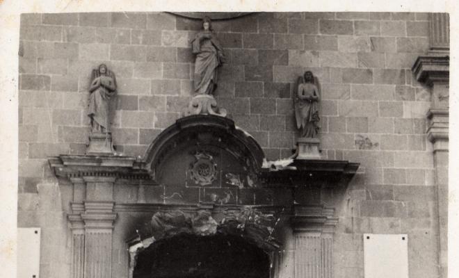 Crònica gràfica; Incendis edificis religiosos: Església de Santa Maria