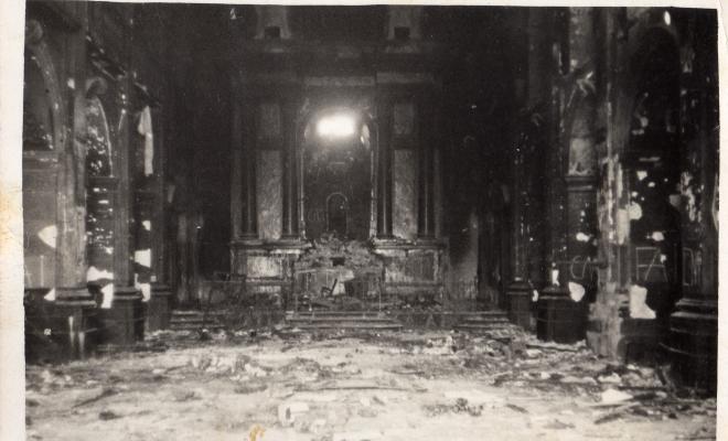 Crònica gràfica; Incendis edificis religiosos: Església de Santa Maria