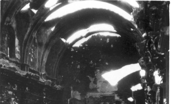 Crònica gràfica; Incendis edificis religiosos: Església de Santa Maria