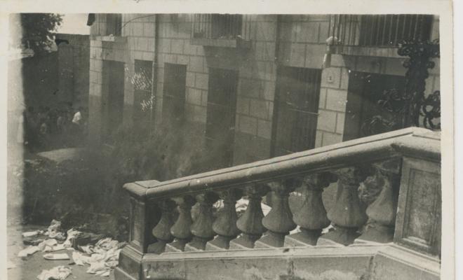 Crònica gràfica; Incendis edificis religiosos: Església de Santa Maria