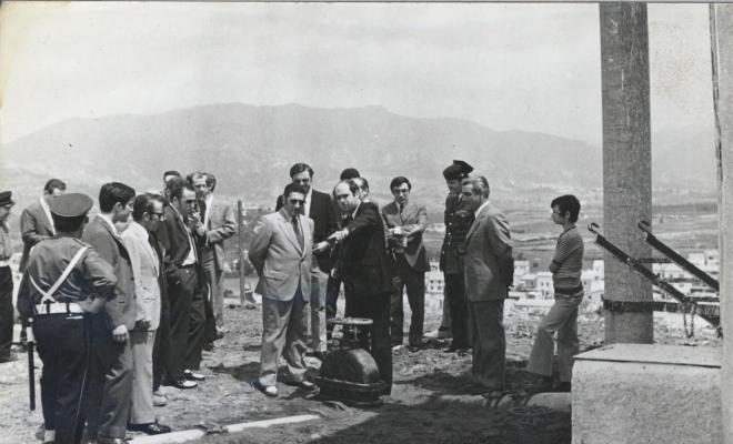 Obres de renovació de la xarxa d'abastament d'aigua. Construcció dels dipòsits d'aigua del Puig 