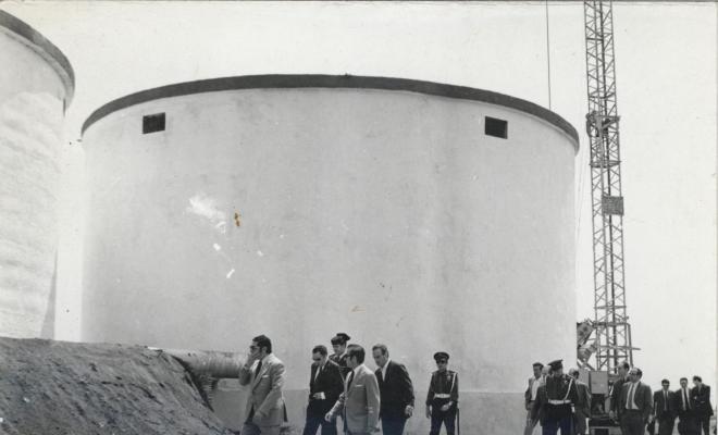 Obres de renovació de la xarxa d'abastament d'aigua. Construcció dels dipòsits d'aigua del Puig 