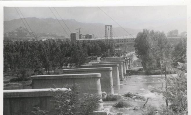 Construcció del pont de Conanglell