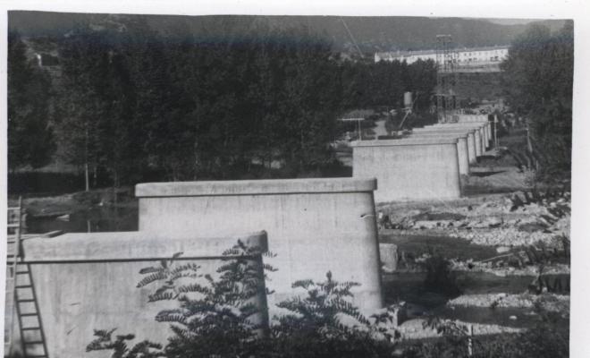 Construcció del pont de Conanglell