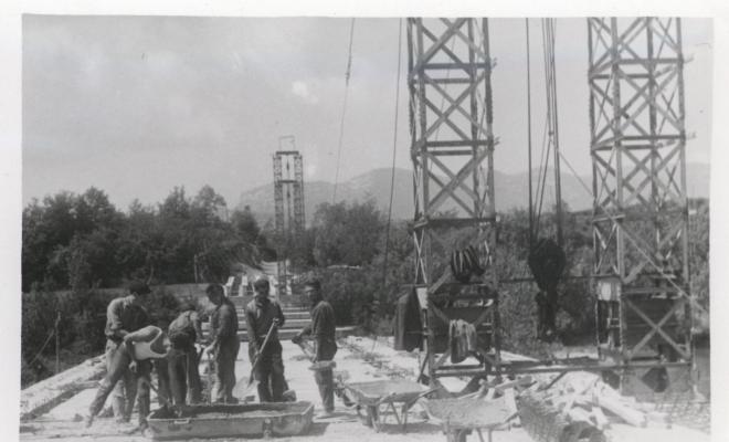 Construcció del pont de Conanglell