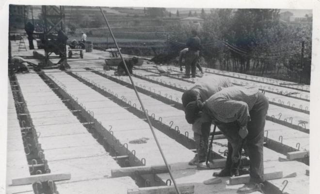 Construcció del pont de Conanglell