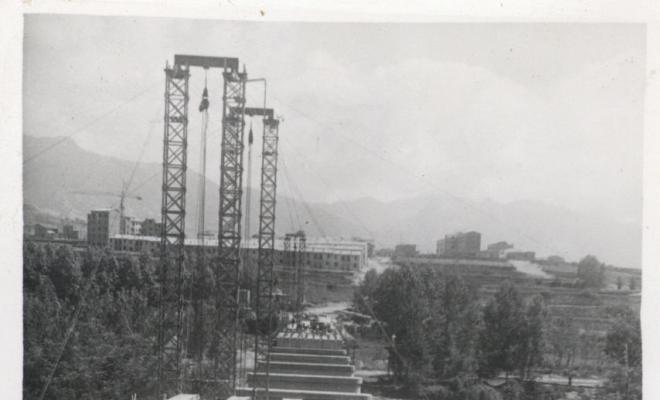 Construcció del pont de Conanglell
