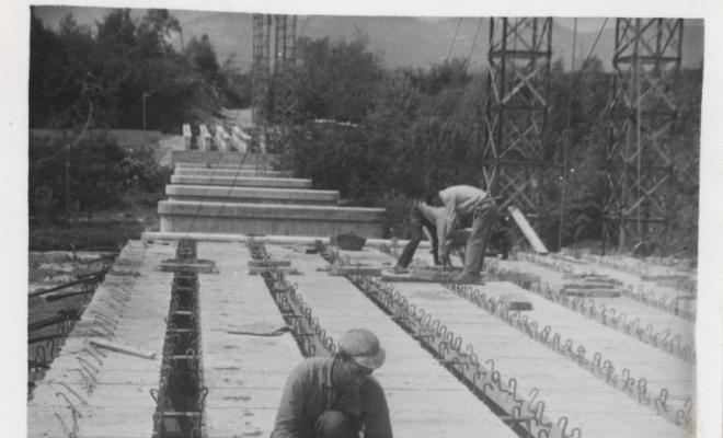 Construcció del pont de Conanglell