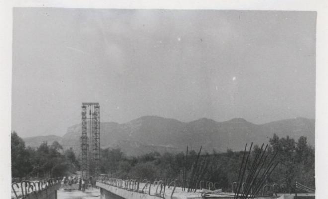 Construcció del pont de Conanglell
