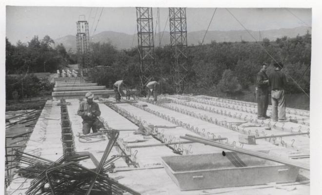 Construcció del pont de Conanglell