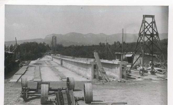 Construcció del pont de Conanglell