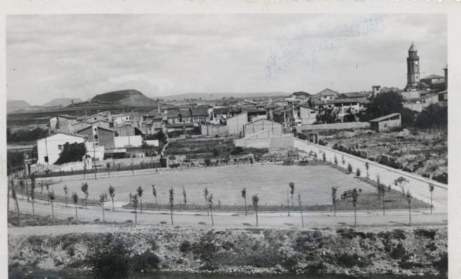 Vista del Parc del carrer Sant Antoni des de les Serrasses