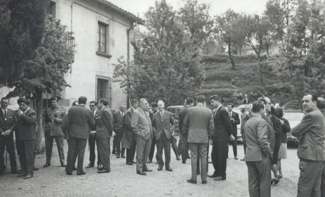 Acte de presentació del projecte per a la construcció de la zona esportiva. Visita al Santuari de Rocaprevera