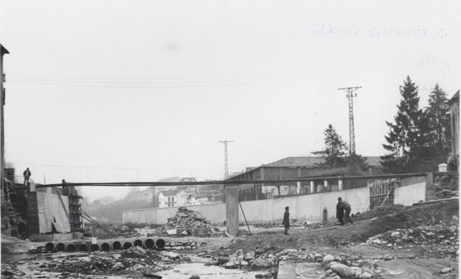 Construcció del Pont nou de Can Pujades