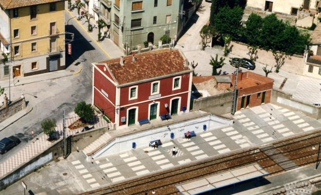 Vista aèria de l'estació de tren