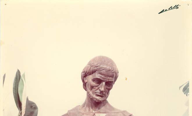 Exposició de plantes, homenatge a l'escultor Enric Monjo a la sala d'actes de Florimar durant la Festa Major, 23 a 26 de juny de 1958