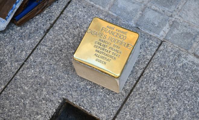 Stolperstein. Reconeixement a Francisco Casares.