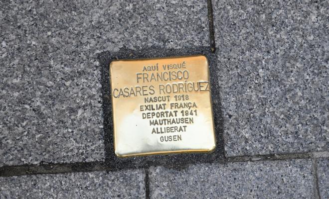 Stolperstein. Reconeixement a Francisco Casares.