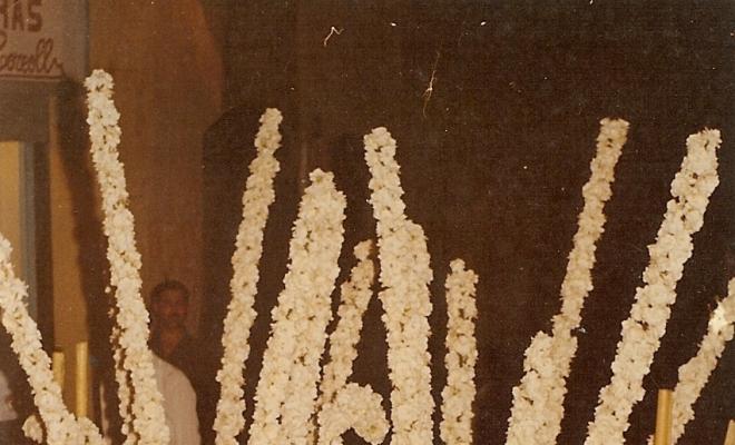 Catifes de flors. Altar ciris drets
